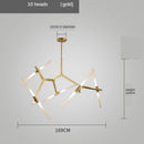 DecorBites™ Gold LED Chandelier: Modern Nordic Lighting Fixture for Indoor Decor.