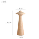 DecorBites™ Kids UFO Wood LED Table Lamp: Modern, Dimmable, Cartoon Design, Ideal for Children's Bedroom