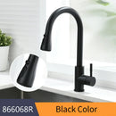 DecorBites™ Black Single Handle Pull Out Kitchen Faucet Swivel 360 Degree Water Mixer Tap