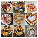 DecorBites™ Heart Cake Mold PET Plastic. Essential Baking Tools in 6/8/10/12/14inch Sizes