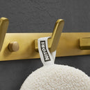 DecorBites™ Brushed Gold Aluminum Robe Hooks Set for Bathroom and Kitchen