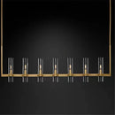 DecorBites™ Glass Chandelier Pendant Lamp with E14 LED, Chrome Finish, Retro Design