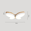DecorBites™ LED Butterfly Chandelier Modern Wood Ceiling Light for Kids Room