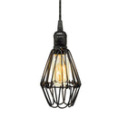 DecorBites™ Black Metal Chandelier with E27 Edison Bulb Socket for Kitchen, Restaurant, Cafe