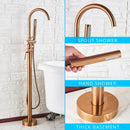 DecorBites™ Black Dual Handle Freestanding Bathtub Faucet Set Floor Standing Bath Mixer Tap