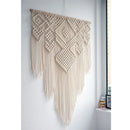 DecorBites™ Large Hand-Woven Macrame Tapestry with Tassels