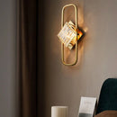 DecorBites™ Crystal Gold Wall Lamp | Modern Minimalist LED Indoor Lighting for Living Room & Bedroom