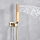 DecorBites™ Golden 8" Rainfall Shower Faucet Set with Handshower - Wall Mounted Luxury Mixer Tap
