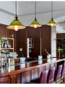 DecorBites™ Green Glass Art Pendant Lamp: Nostalgic Industrial Style for Restaurant, Bar, and Coffee Shop