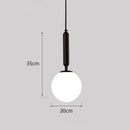 DecorBites™ Glass Ball LED Pendant Light for Bedroom and Bar, Modern Globe Hanging Ceiling Lamp