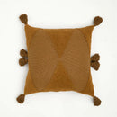 DecorBites™ Knitted Tassel Cushion Cover Blue Mustard Yellow Ivory 45cm*45cm Sok Case