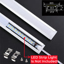 DecorBites™ LED Aluminum Profiles Corner Channel with Transparent/Milky Diffuser for Strip Lights