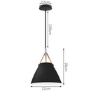 DecorBites™ Leather and Iron Finish Pendant Light Fixture for Kitchen Dinning Living Room