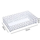 DecorBites™ Crystal Glass Mirror Tray Cosmetic Jewelry Organizer Shelf Storage