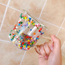DecorBites™ Heart Shaped Quicksand Glass Cup: Creative and Colorful Double Layer Drinkware