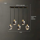 DecorBites™ Black Crystal Copper LED Chandelier - Art Deco Hanging Lamp for Dinning Room