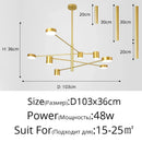 DecorBites™ LED Wrought Iron Chandelier for Living Room Bedroom Interior Lighting