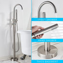 DecorBites™ Black Dual Handle Freestanding Bathtub Faucet Set Floor Standing Bath Mixer Tap