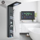 DecorBites™ LED Light Shower Faucet System: Rainfall, Massage Jets, Waterfall Panel with Temperature Control