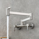 DecorBites™ Black Brass Pot Filler Tap, Foldable Kitchen Faucet with Rotate Spout