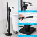 DecorBites™ Gold Bathtub Faucet Set Hot Cold Water Shower Mixer Tap Waterfall Floor Stand
