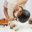 DecorBites™ 3L Stainless Steel Whistle Boiling Kettle | Hammer Pattern Sound Kettle for Gas and Induction Cookers