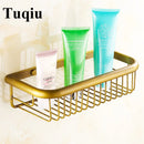 DecorBites™ Gold Brass Bathroom Shelf with Soap Holder 30cm/45cm
