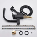 DecorBites™ Dual Spout Black Kitchen Faucet with Pull Out Spray Mixer