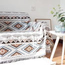 DecorBites™ Knitted Nordic Plaid Blanket - Cozy Home Decor and Sofa Cover
