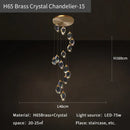 DecorBites™ Crystal Diamond Chandelier for Duplex Building Stairwell Loft Pendant Lighting