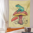 DecorBites™ Frog Mushroom Psychedelic Tapestry Wall Hanging