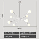 DecorBites™ LED Ceiling Chandelier: Modern & Industrial Sputnik Style for Living Room & Bedroom