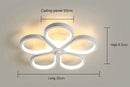 DecorBites™ Acrylic Flower Twisted LED Chandelier Ceiling Lamp for Living Room, Hotel Decor
