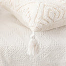 DecorBites™ Ivory Cotton Loop Tufted Cushion Cover for Home Decoration
