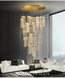Luxury Modern LED Chandelier for Staircase, 12 Lights