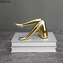 DecorBites™ Gilded Lips & Leg Resin Figurines Sculpture for Modern Home Decor
