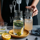 DecorBites™ Glass Drinkware Set - Strong Borosilicate Glass - Cold Drink Cup, Tumbler, Juice Milk Pot