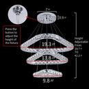 DecorBites™ Crystal LED Pendant Chandelier, Modern Nordic Ceiling Lamp for Living and Dining Room