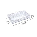 DecorBites™ Crystal Glass Mirror Tray Cosmetic Jewelry Organizer Shelf Storage