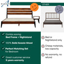 [Buy 1 Get 1] Emery Solid Wood Bed Frame & Nightstand