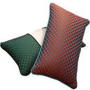 DecorBites™ Geometric Blue & Red Jacquard Waist Pillow Case for Modern Luxury Décor