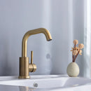 DecorBites™ Brushed Gold Basin Faucet Single Handle Deck Mounted Cold Hot Mixer Tap