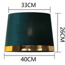 DecorBites™ Golden Edge Large Cloth Lampshade Cover for Bedroom Bedside Floor Lamp