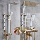 DecorBites™ 5-Function Shower Faucet Set with Rain Shower Head, Hand Shower, and Bathtub Spout