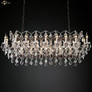 DecorBites™ Iron Crystal LED Chandelier: 19th Century Style Kitchen Pendant Light