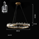 DecorBites™ Golden Crystal LED Chandelier for Modern Dining Room