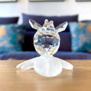 DecorBites™ Crystal Bee & Leaf Glass Figurine - Home Decor & Gift Ornament