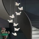 DecorBites™ Butterfly Ladder Pendant Lights Chandelier for Loft Decor Interior Lighting Stairs Bedside