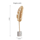 DecorBites™ Gold Leaf Decorations on Marble Base - Creative Metal Crafts for Home Decor