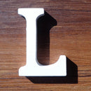 White Wooden Letter English Alphabet DIY Personalised Name Design Art Craft Free Standing Heart Birthday Wedding Home Decor 8cm